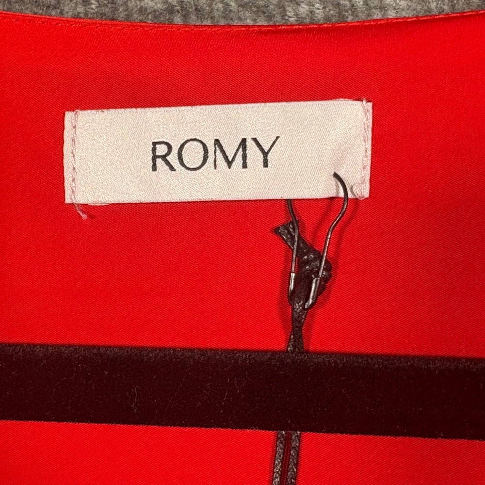 ROMY The Brand Alexis Dress Red V-Neck Ruched Bust Sleeveless Maxi Womens Medium - Picture 11 of 13